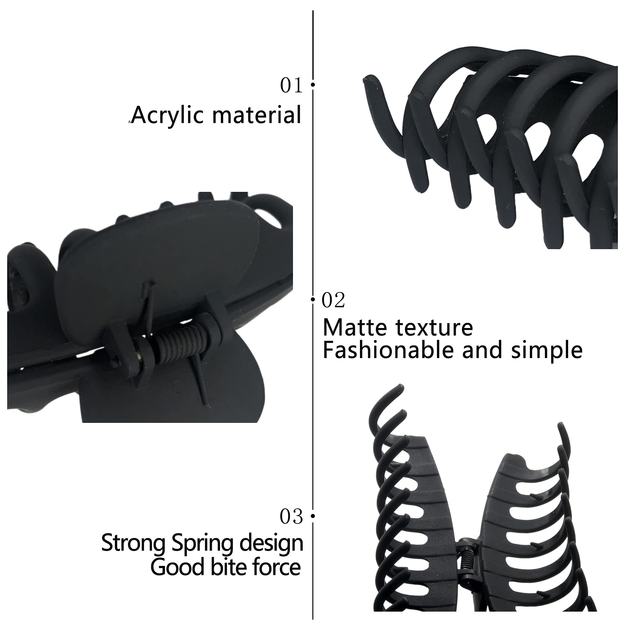 OWIIZI large claw clips no-slip design supports face washing and makeup routines