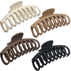 OWIIZI large claw clips pack four display shows four matte colors for versatile daily styling