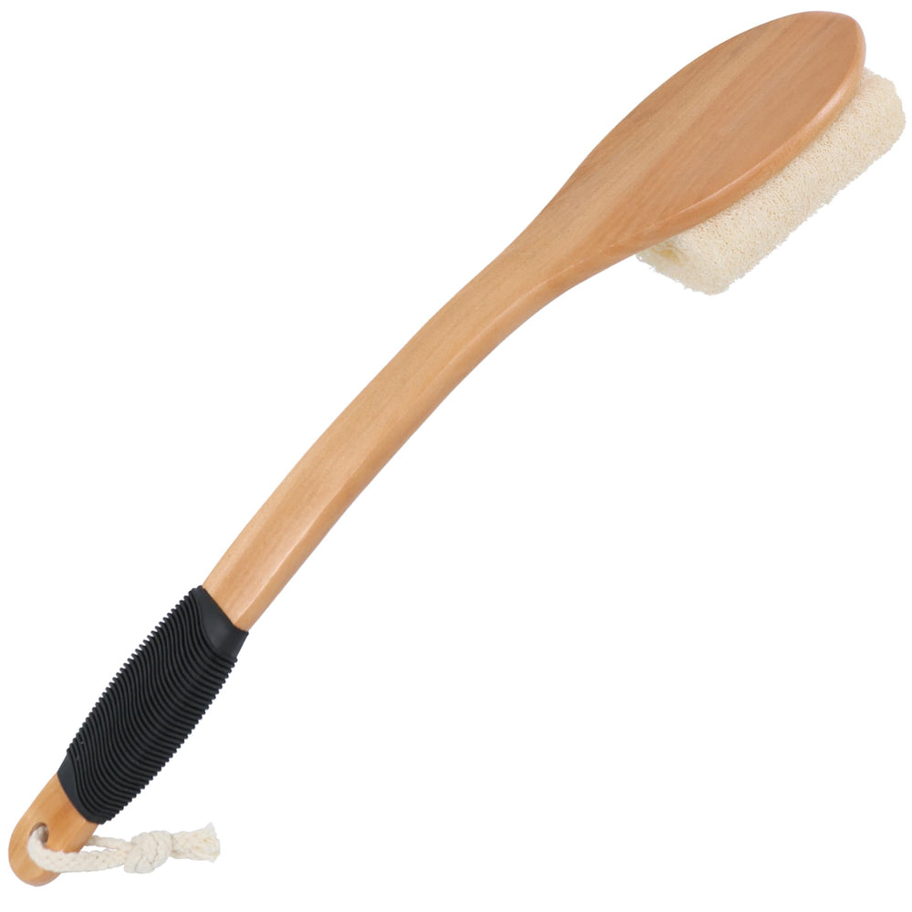 OWIIZI mango curvo madera 43cm: mango antideslizante para alcance cómodo.