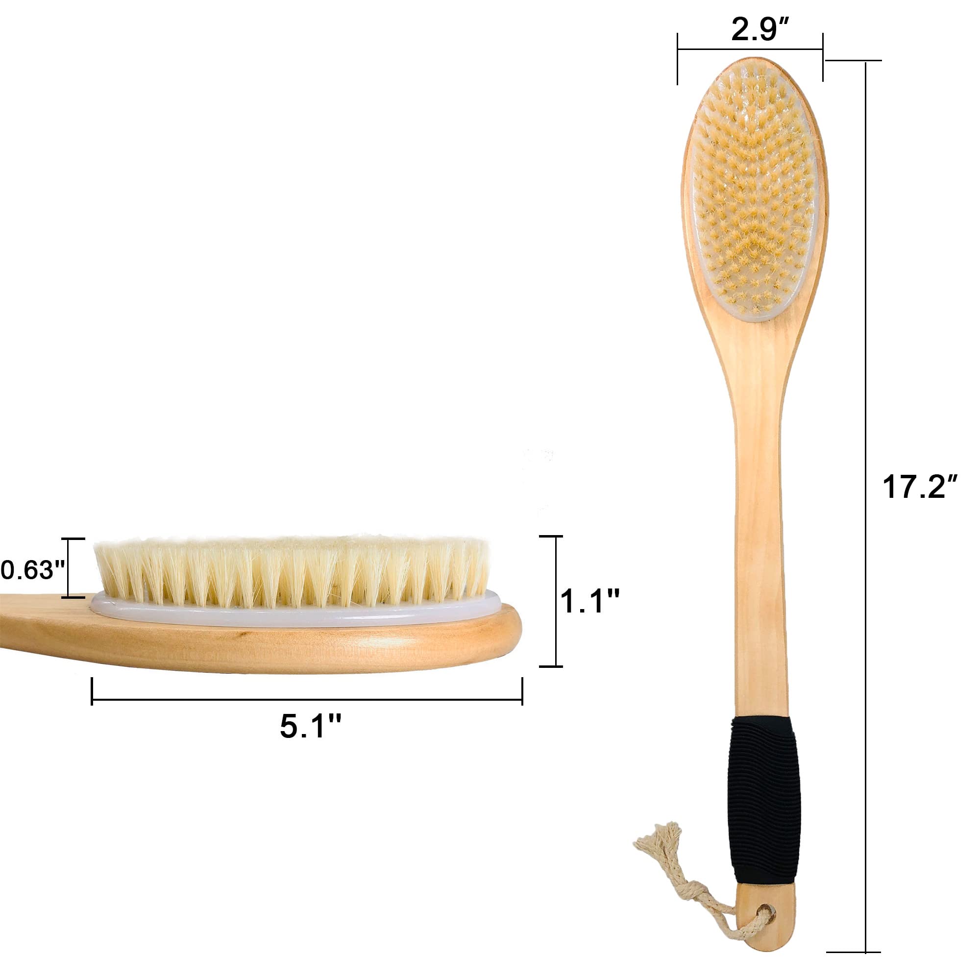 OWIIZI Bath Brush suitable for wet and dry use