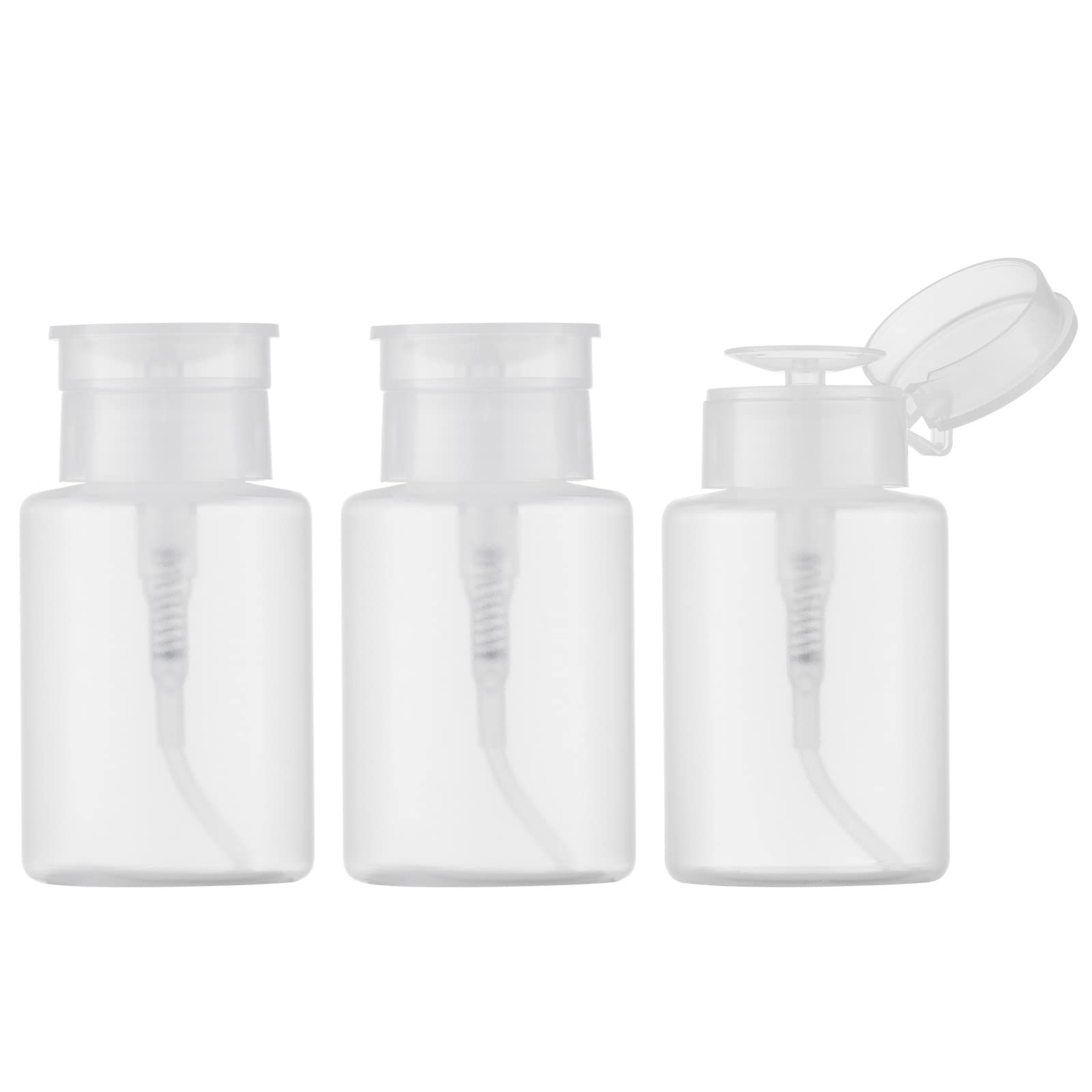 Owlyee 5-3oz nail polish remover bottle set demonstrates spill-proof storage for manicures