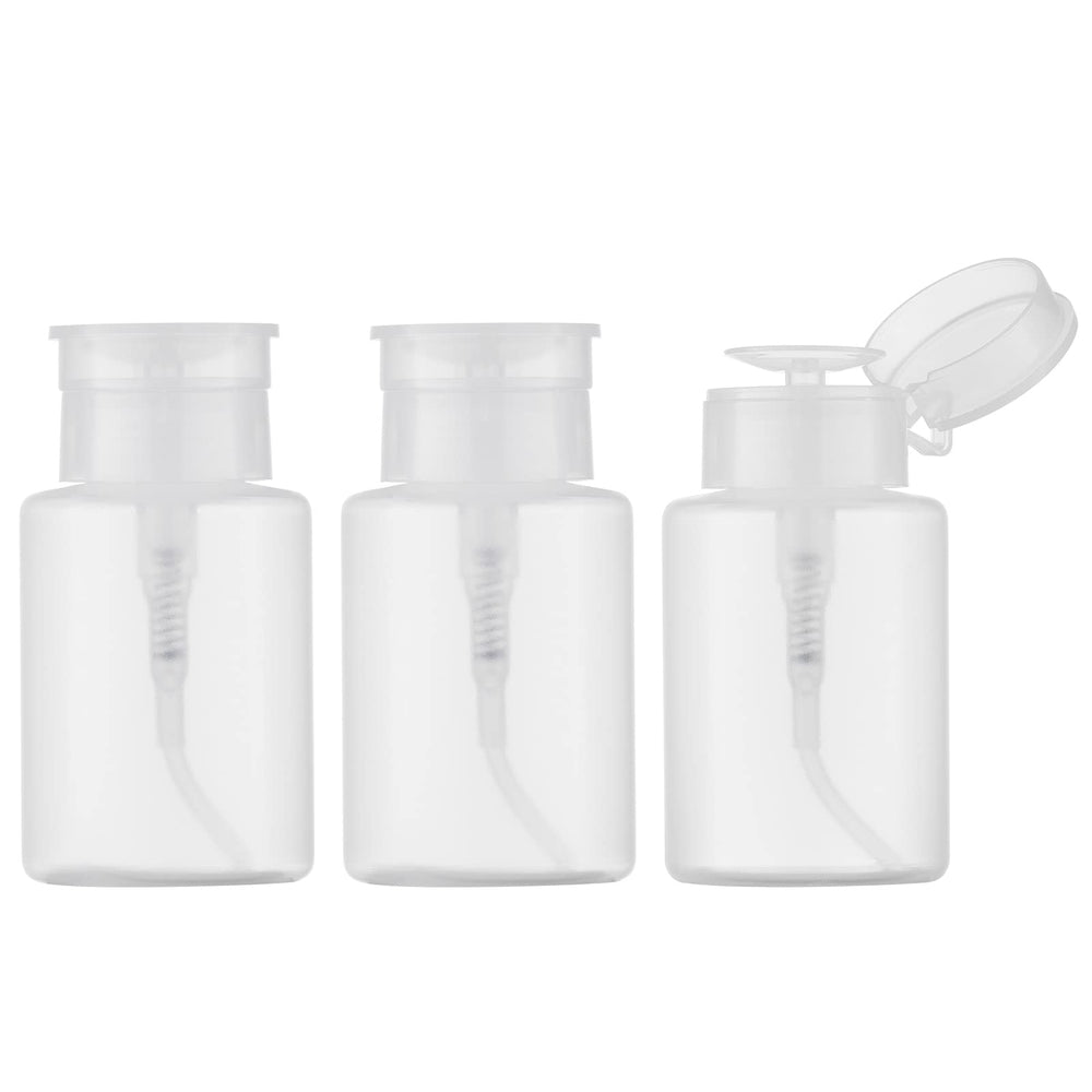 Owlyee 5-3oz nail polish remover bottle set demonstrates spill-proof storage for manicures