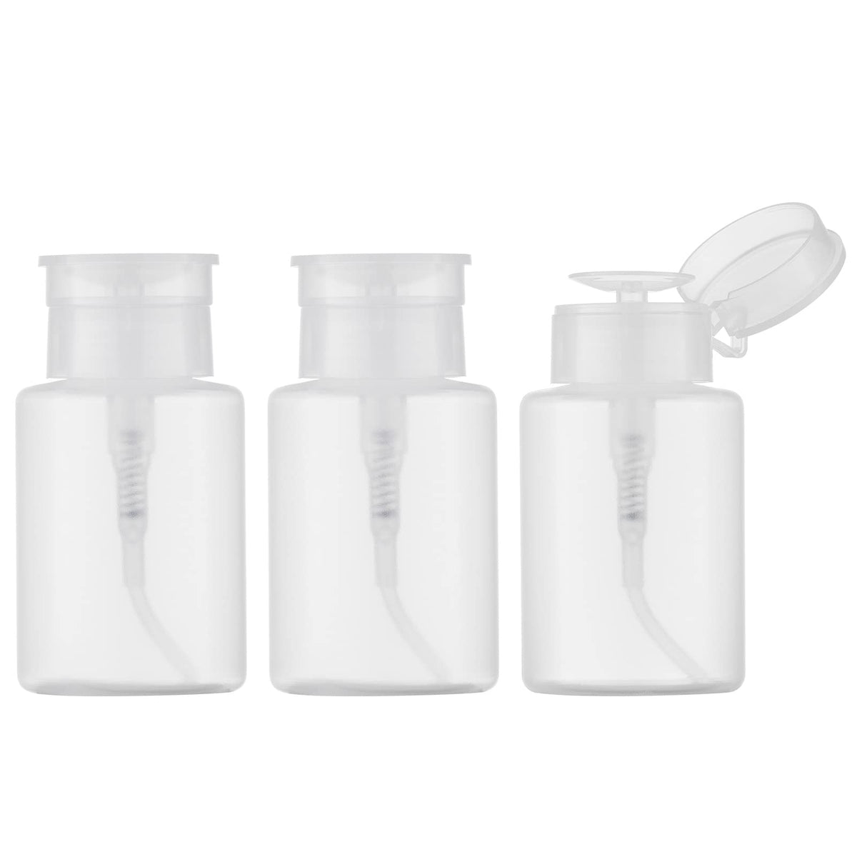 Owlyee 5-3oz nail polish remover bottle set demonstrates spill-proof storage for manicures