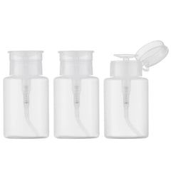 Owlyee 5-3oz nail polish remover bottle set demonstrates spill-proof storage for manicures