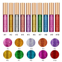 Ownest purple glitter eyeliner swatch for mystical, festival-ready shimmer.