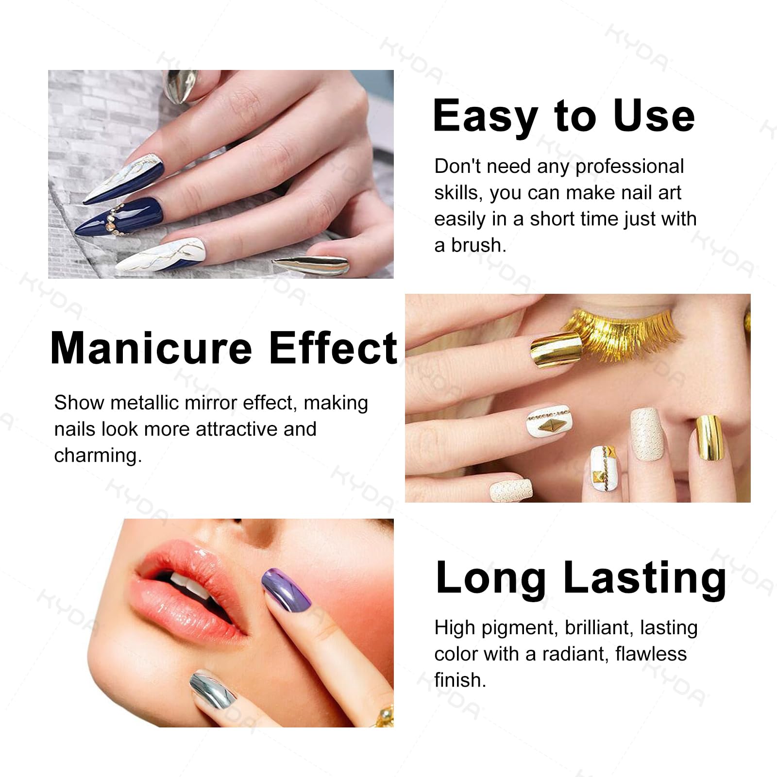 Ownest application brush detail demonstrates easy DIY manicure on natural or artificial nails.