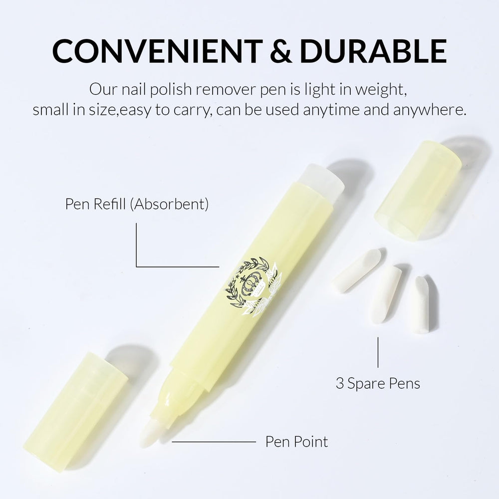 Ownest Corrector Pen with cotton-tip refills enables quick corrections during nail art.