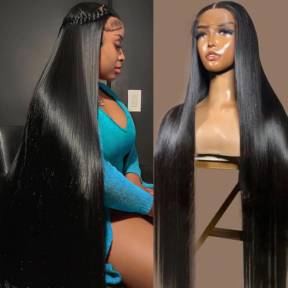 OWNROSE 30-inch lace front wig close-up showing HD lace for natural scalp blend