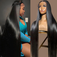 OWNROSE 30-inch lace front wig close-up showing HD lace for natural scalp blend