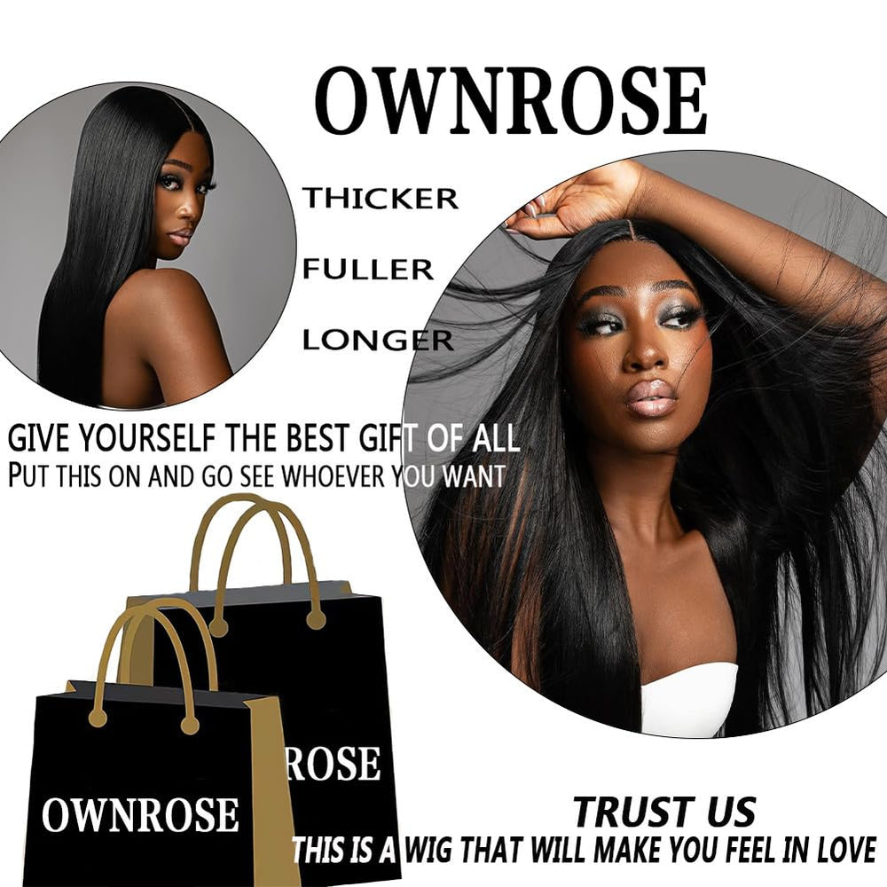 OWNROSE straight hair with free-part versatility and long silhouette