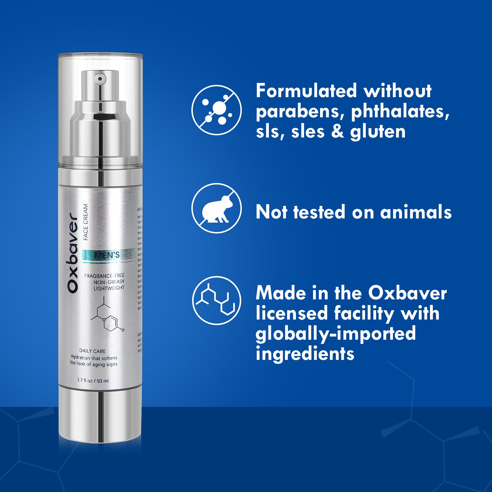 Oxbraver Face Cream near eye area use concept for care