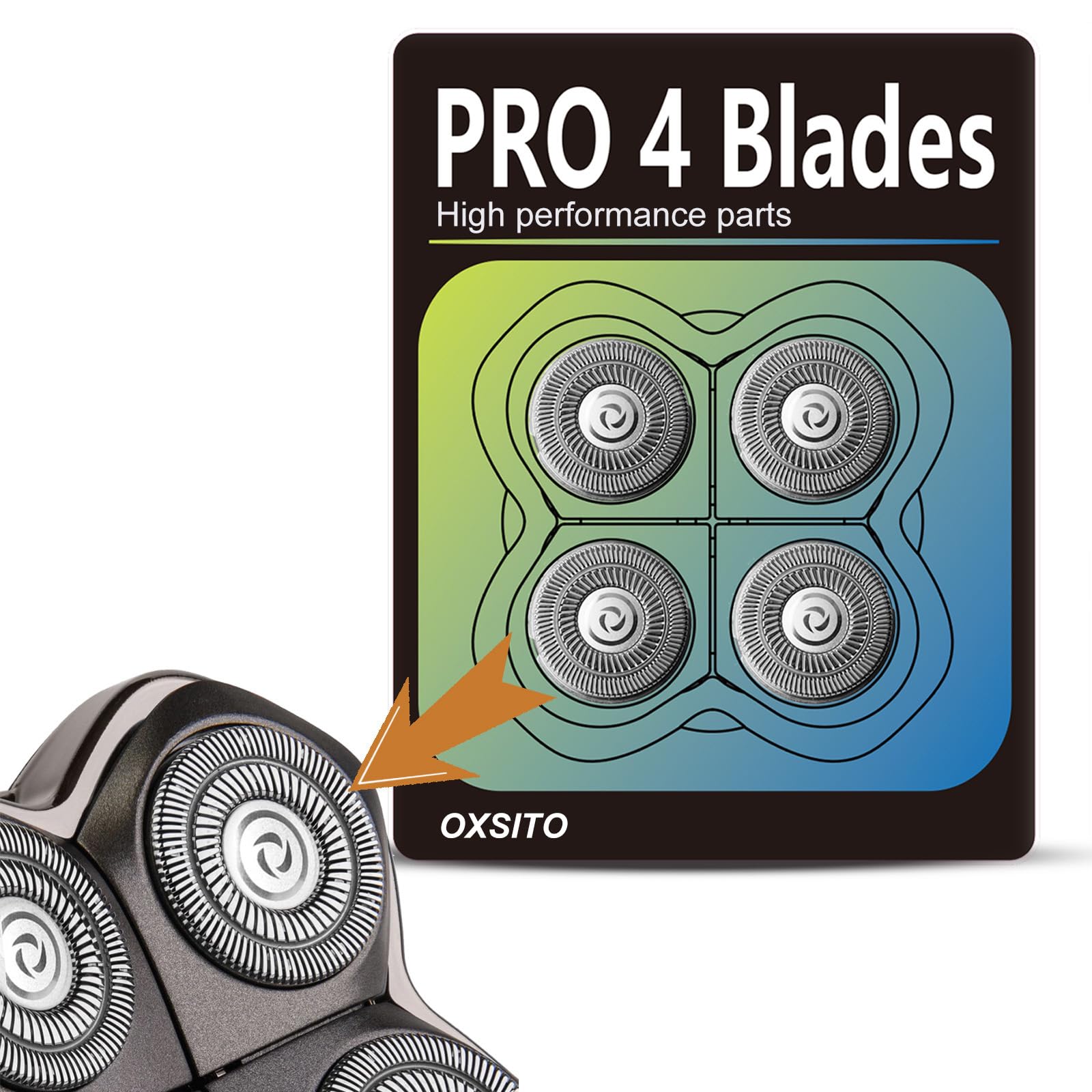 OXSITO Pro4 silver pro blade precision edging for facial grooming.