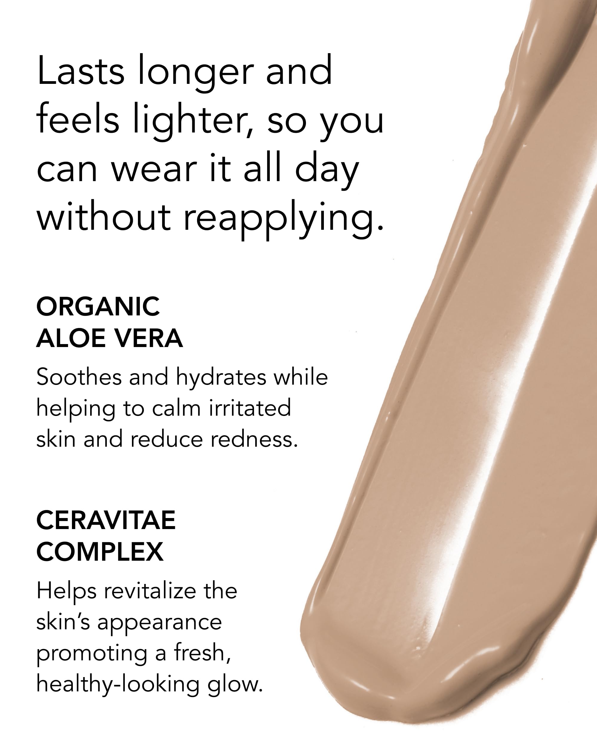 Oxygenetix Foundation Taupe applied on face highlights breathable, comfortable wear.