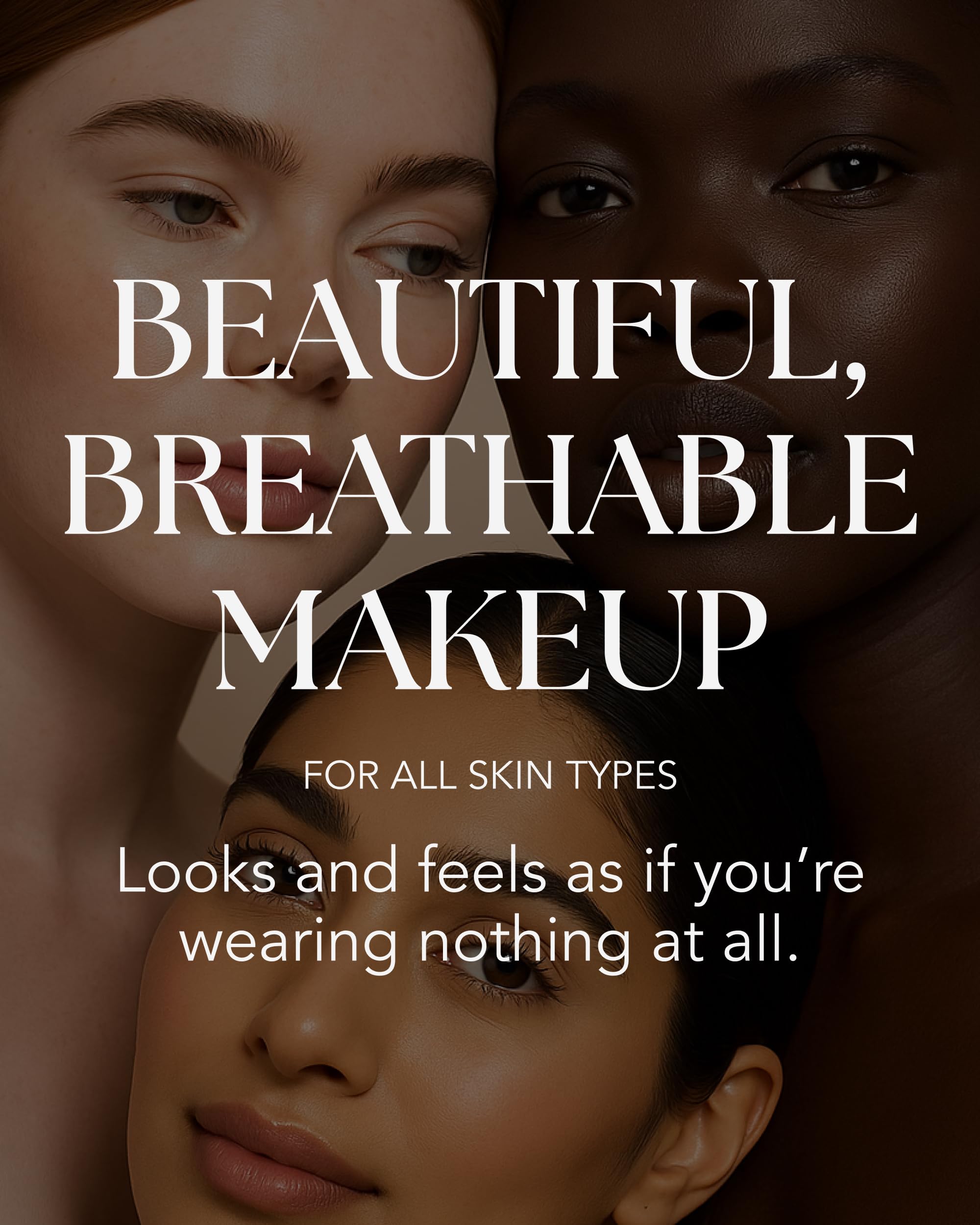 Oxygenetix Foundation Taupe full-face application conveys longwear, non-irritating formula.