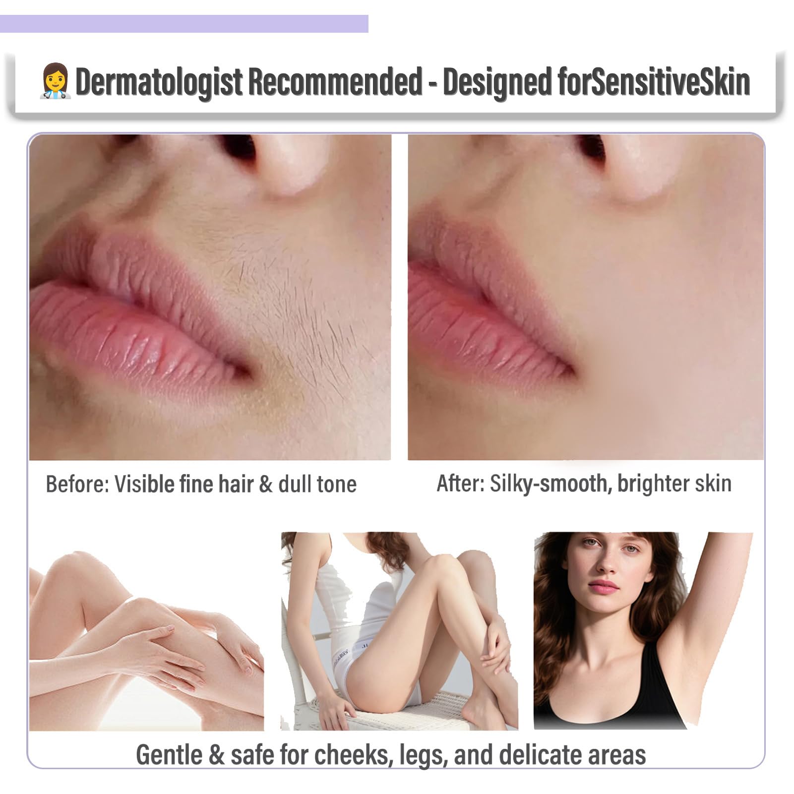 OYKOSE precision-on-facial-hair highlights targeted removal without irritation