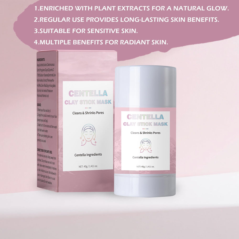 Oyshriola Centella Clay Mask Stick after rinse reveals refreshed skin.