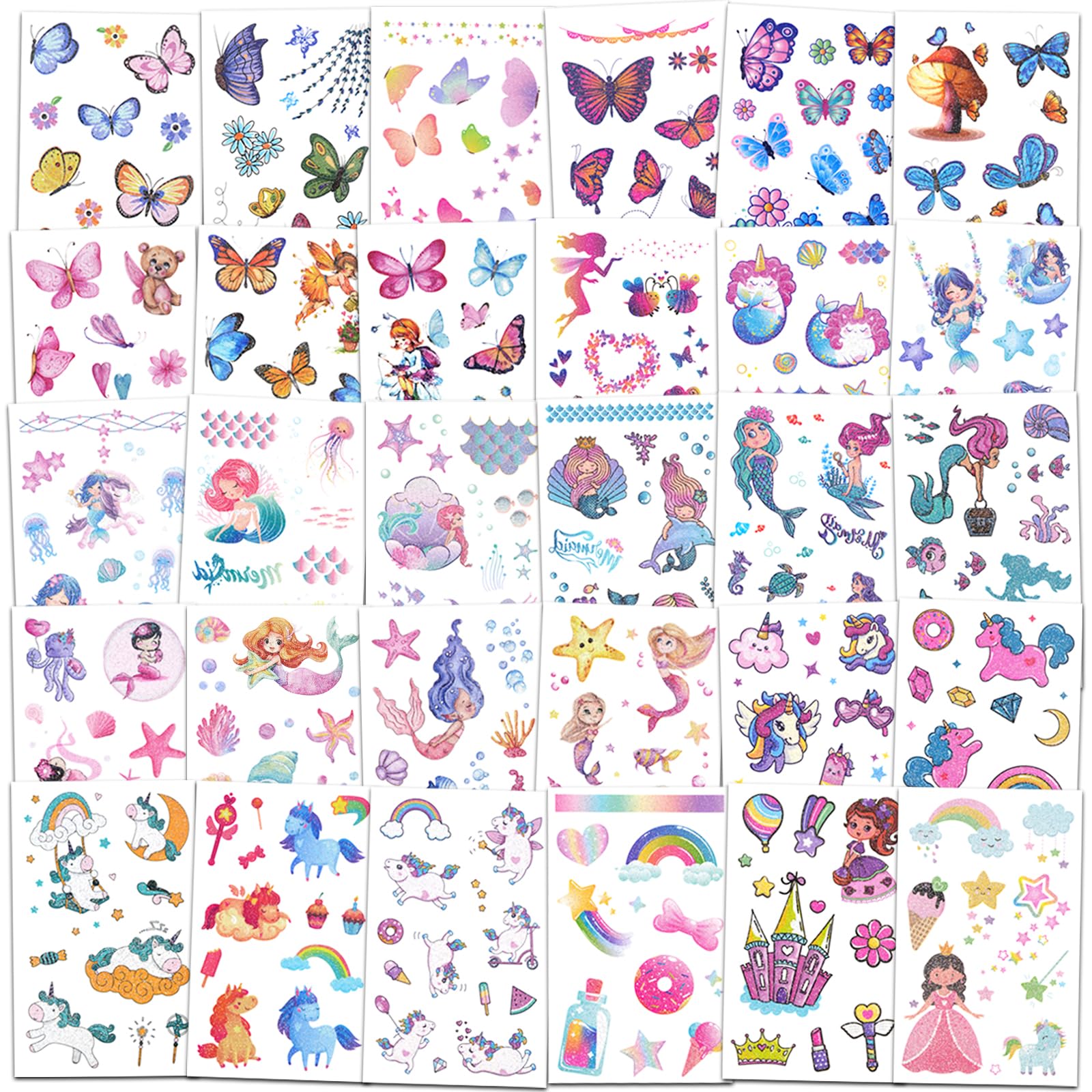 Ozepao glitter tattoos butterflies image highlights party favors and dress-up fun.
