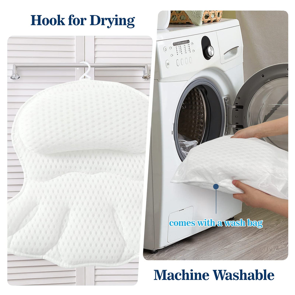 Ozyalo universal-fit tub pillow works with most tub styles for versatile use.