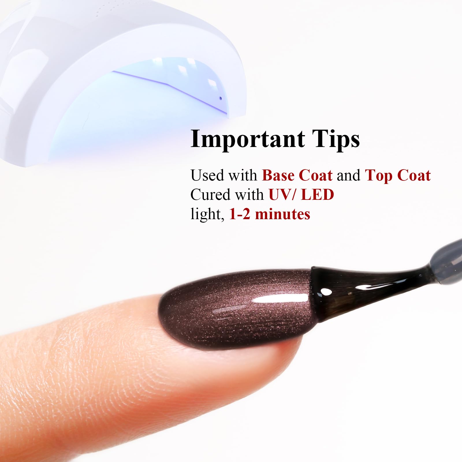 Ozzeal Pearl Gel Nail Polish removal swatch demonstrates easy take-off
