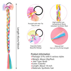 Ozzwolle colored braid hairpieces for kids brighten outfits and hairstyles.