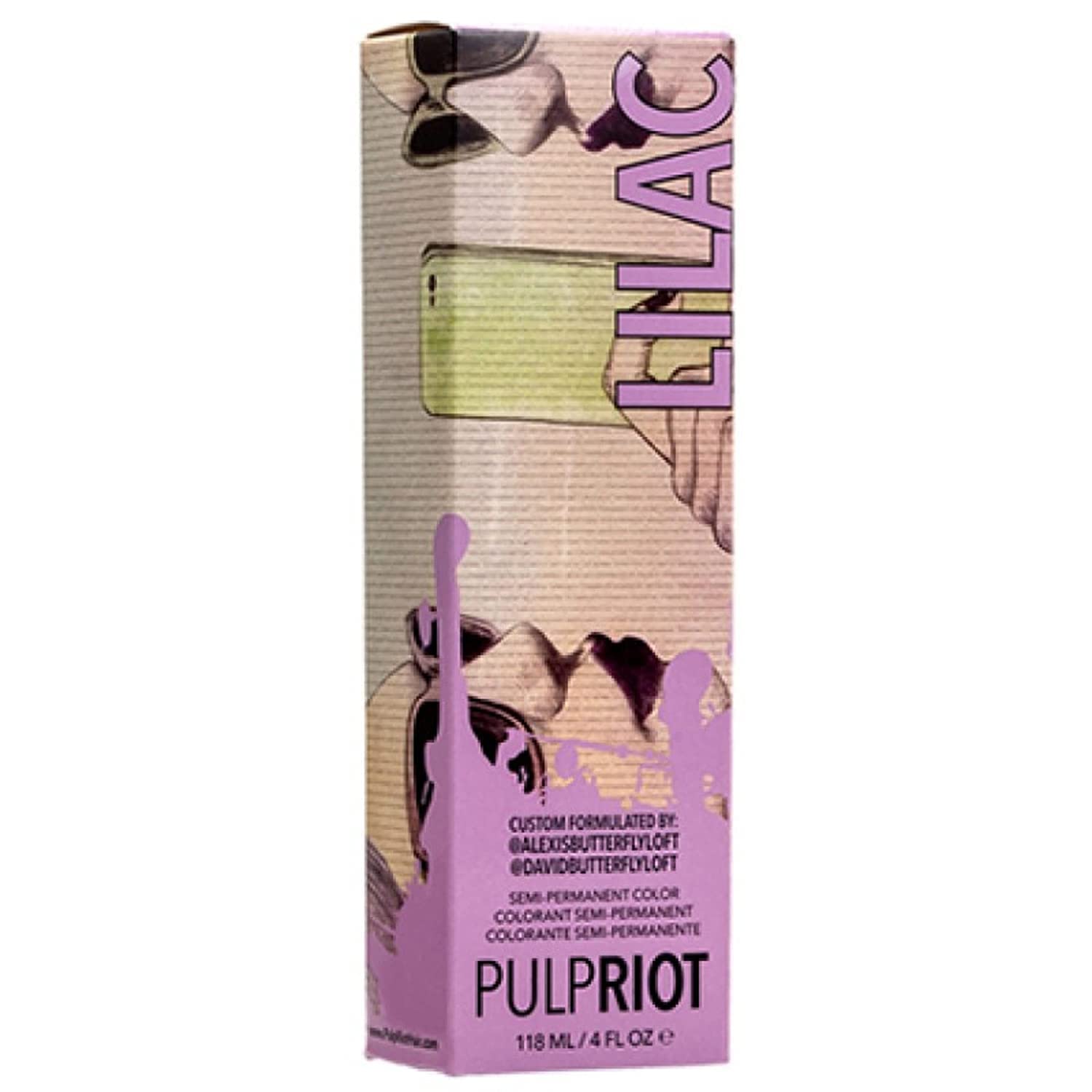 P.R Pulp Riot Lilac bottle displays vibrant direct-dye color for bold lavender results.
