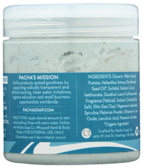 Pacha Soap Co Sea Mud Whipped Scrub closeup texture suggesting creamy scrubbing action.