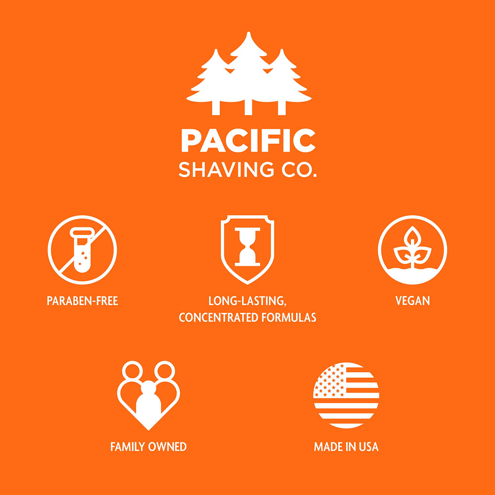 Pacific Shaving caffeinated aftershave is cruelty-free and paraben-free
