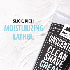 Pacific Shaving Company fragrance-free formula image emphasizes unscented comfort