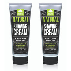 Pacific Shaving Company natural shaving cream with shea butter 2-pack for hydrated, sensitive skin shaves.