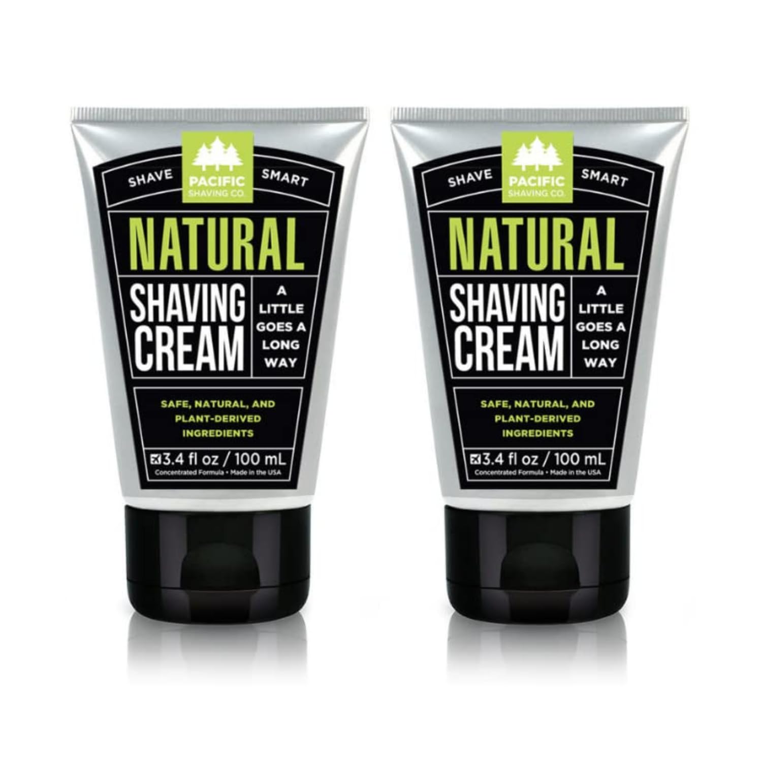 Pacific Shaving Company natural shaving cream close-up with shea butter for smooth glide.