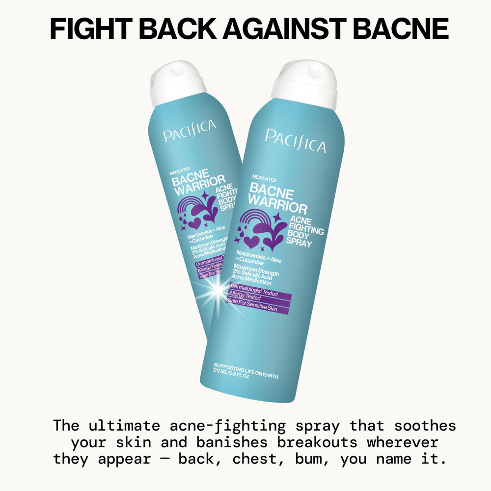 Pacifica Bacne Warrior chest acne area focus for precise use.
