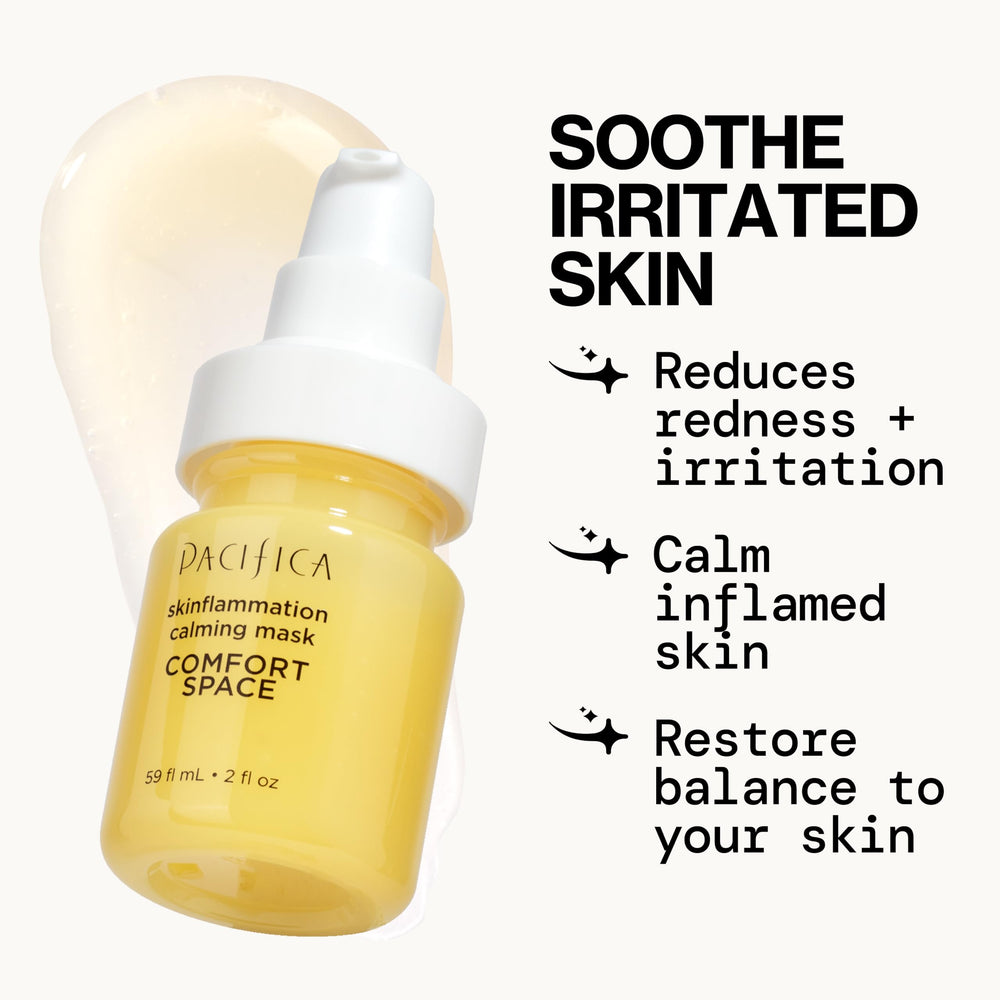 Pacifica Comfort Space mask overnight use for deep soothing hydration.