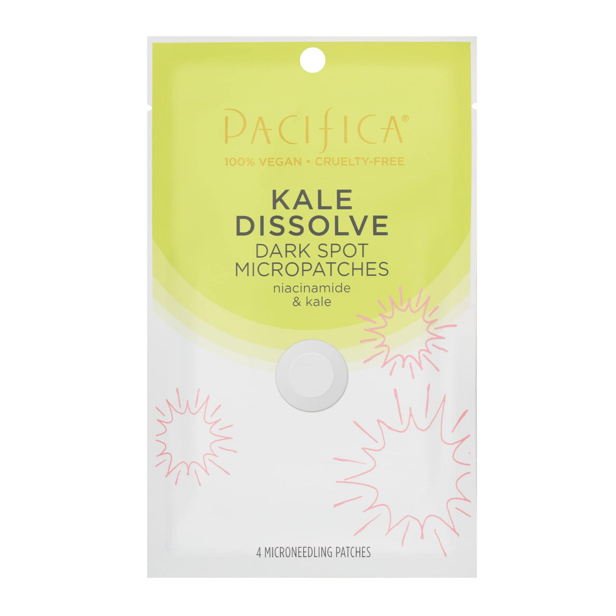 Pacifica dark spot micropatches packaging with resealable pouch for convenient use