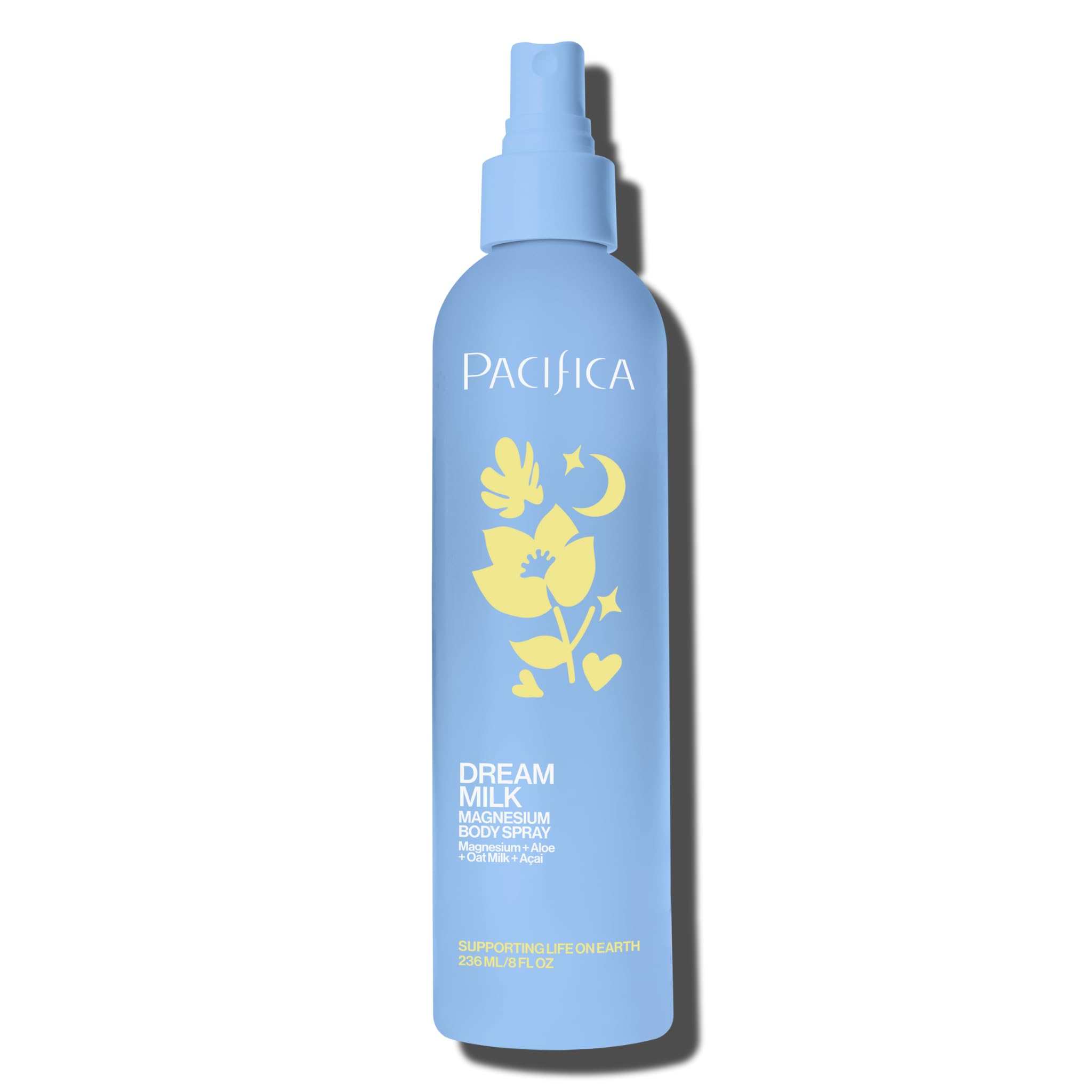 Pacifica Dream Milk front bottle showing label and size, promotes restful routine