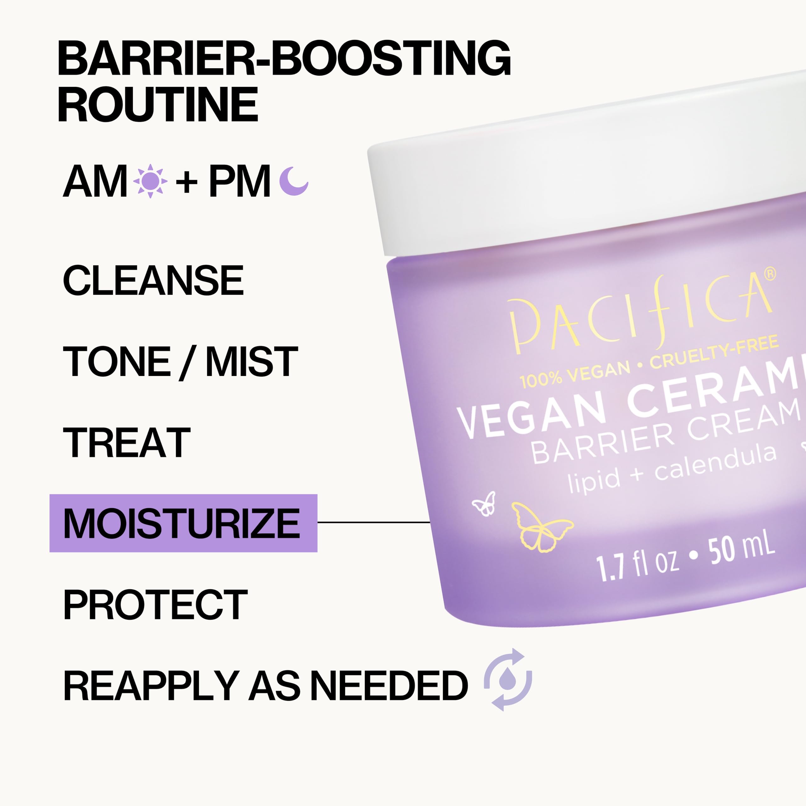 Pacifica face-cream jar close-up shows silky-smooth texture.