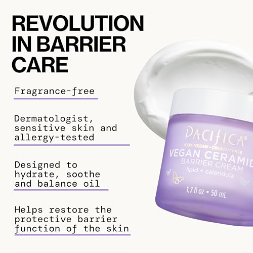 Pacifica face cream shea butter application showing rich, long-lasting moisture.