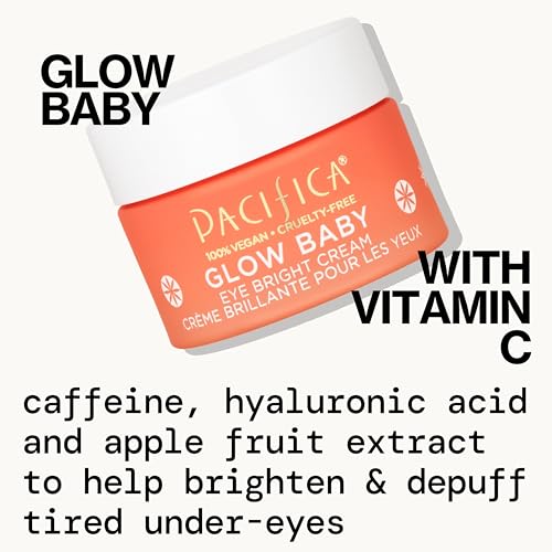 Pacifica Glow Baby Eye Cream application under-eye—reduces puffiness with caffeine boost.