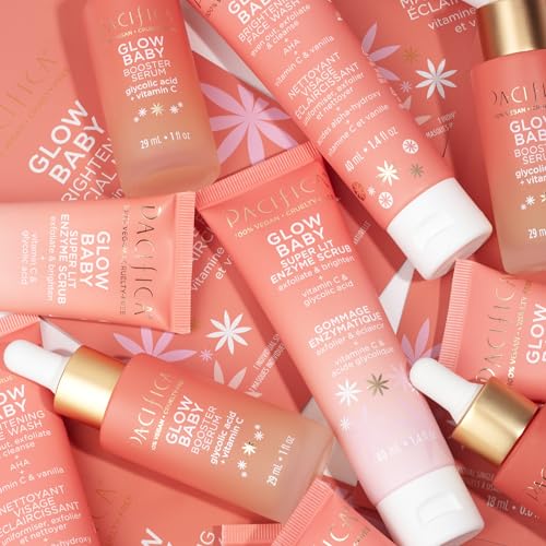 Pacifica Glow Baby Scrub biodegradable exfoliants illustrate eco-friendly cleaning routine