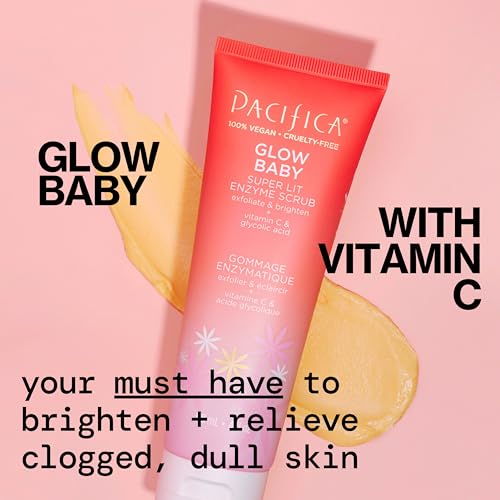 Pacifica Glow Baby Scrub vitamin C and glycolic action showcases brightening potential