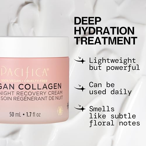 Pacifica Night Cream texture swatch shows creamy consistency for moisturization