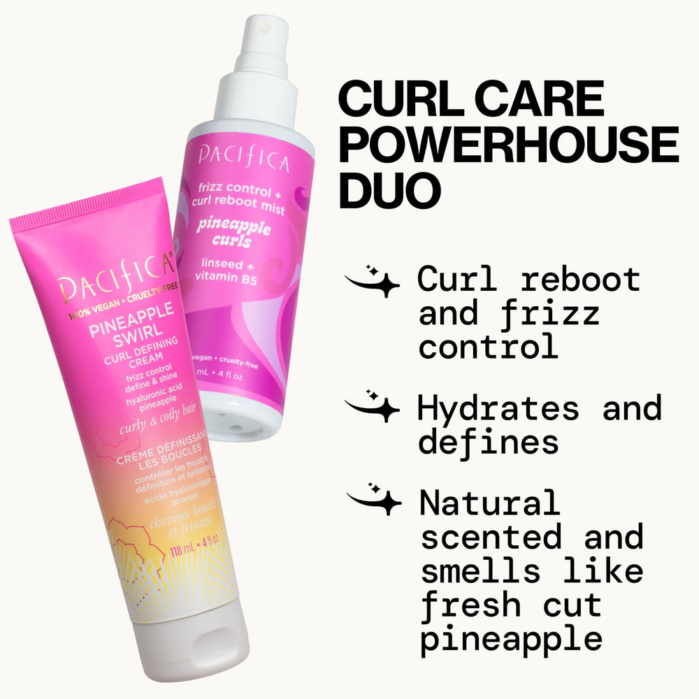 All curl types benefit from Pineapple Swirl Curl Cream for enhanced pattern and shine.