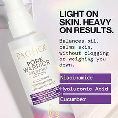 Pacifica Pore Warrior hyaluronic acid ingredient close-up for hydration