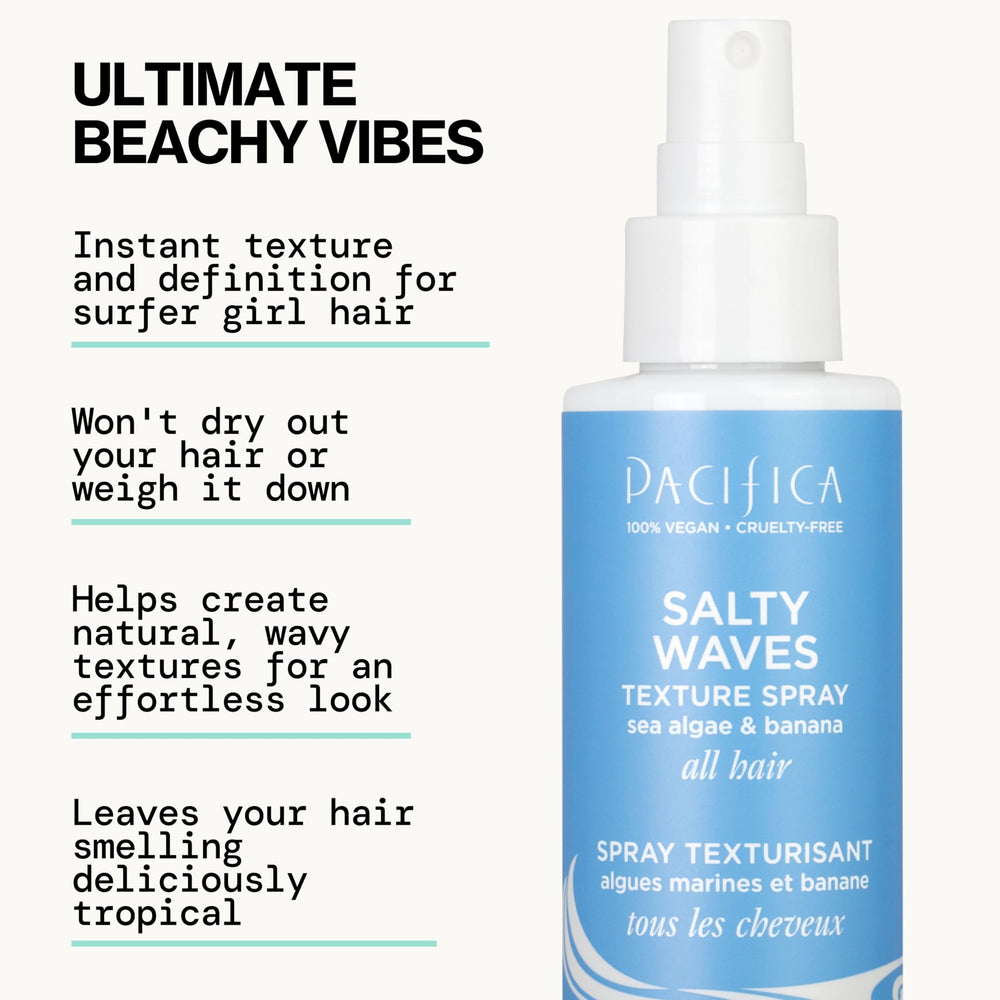 Pacifica Salty Waves hair bun with added texture and volume.