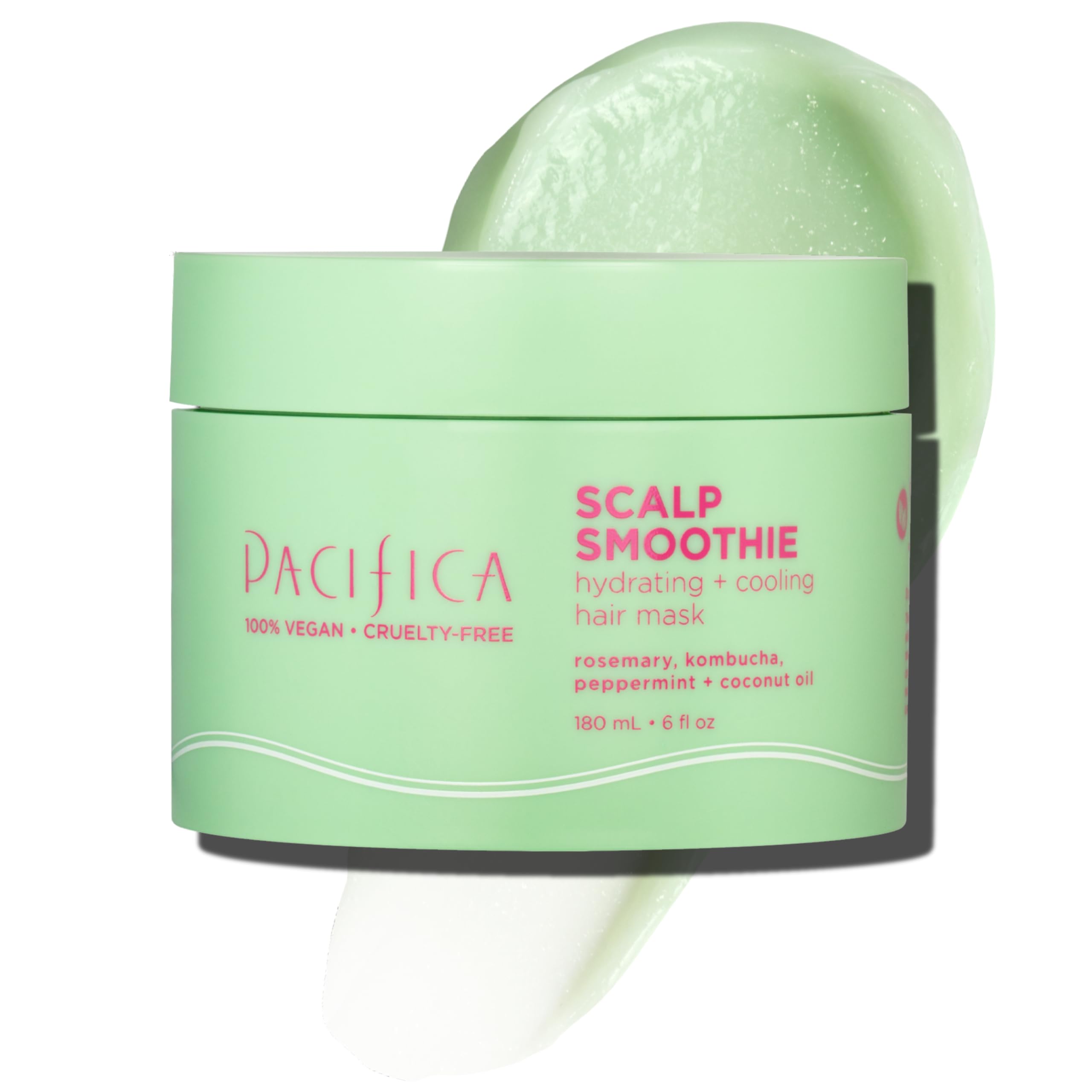 Pacifica Scalp Smoothie bottle with pump ready for hydration at the scalp.