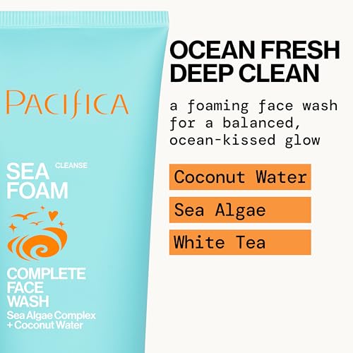 Pacifica Sea Foam removes makeup and oil.