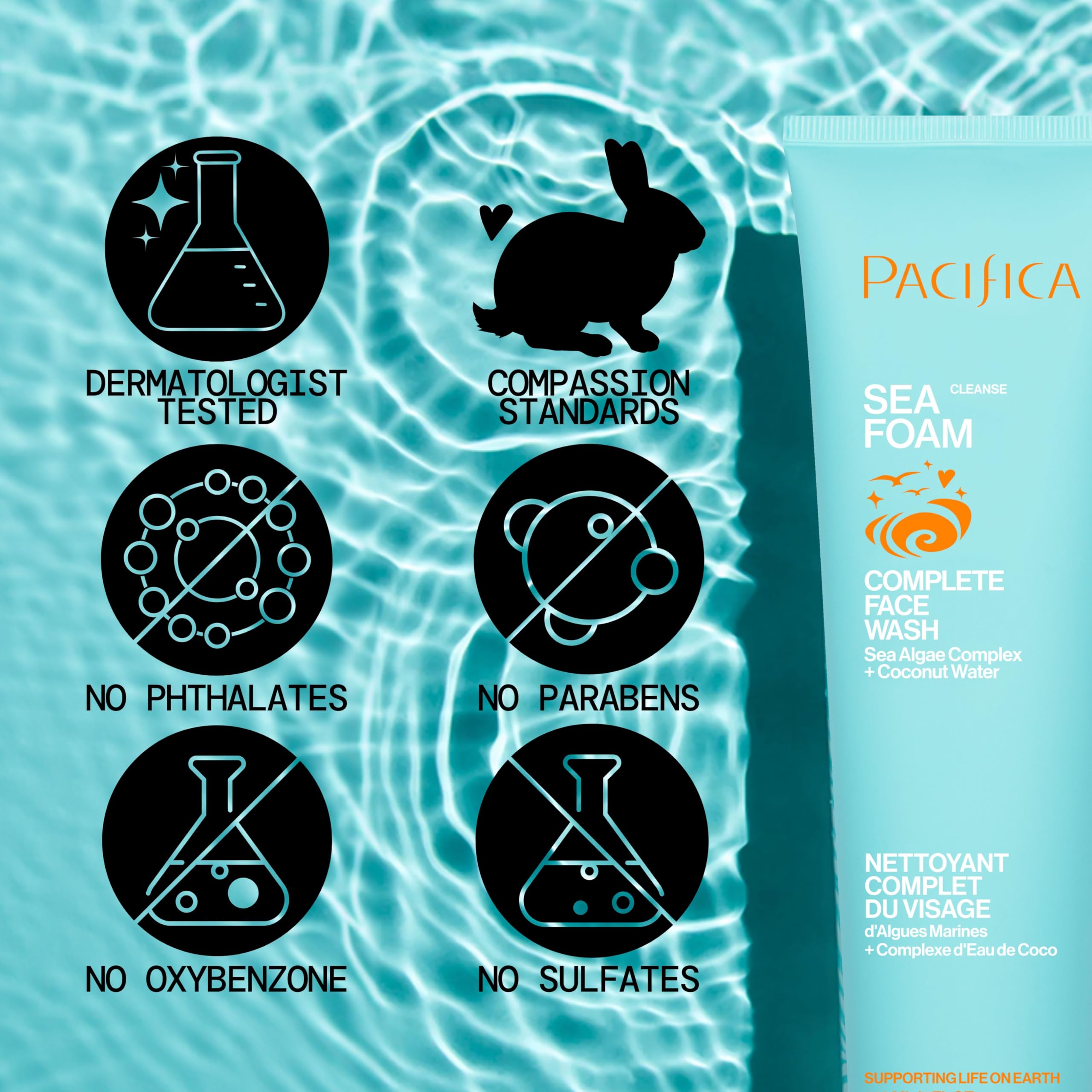 Pacifica Sea Foam paraben-free and sulfate-free.