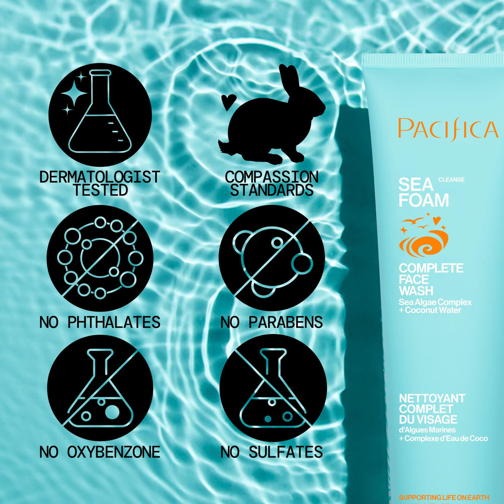 Pacifica Sea Foam paraben-free and sulfate-free.