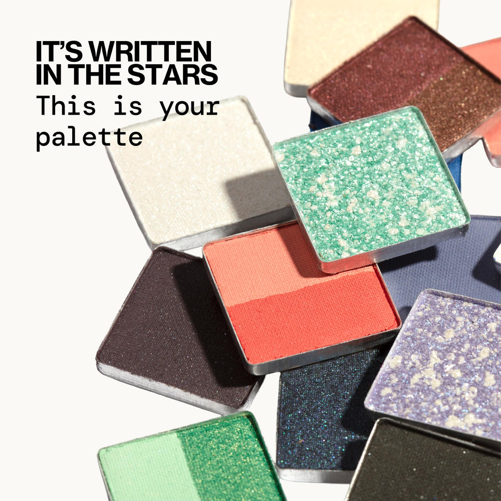 Pacifica Stellar Gaze wet-application swatch for bold foiled effects.