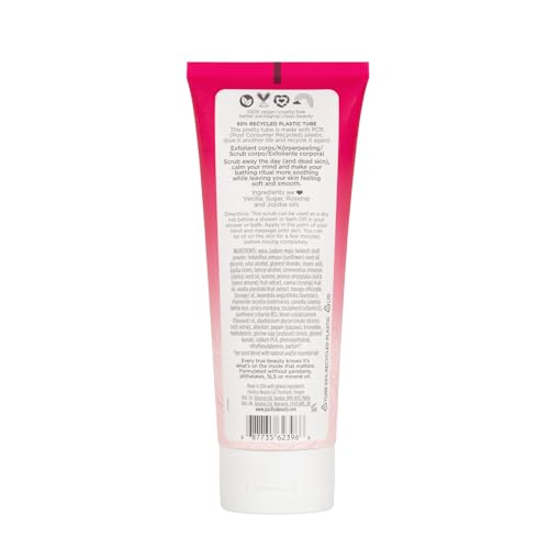 Pacifica Sugar Island Vanilla with rosehip oil droplets on a creamy texture.