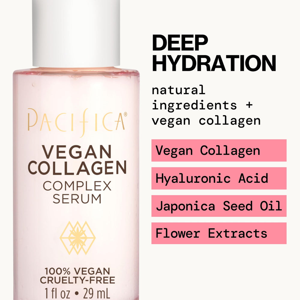 Pacifica vegan collagen complex serum floral extracts boosting antioxidant support